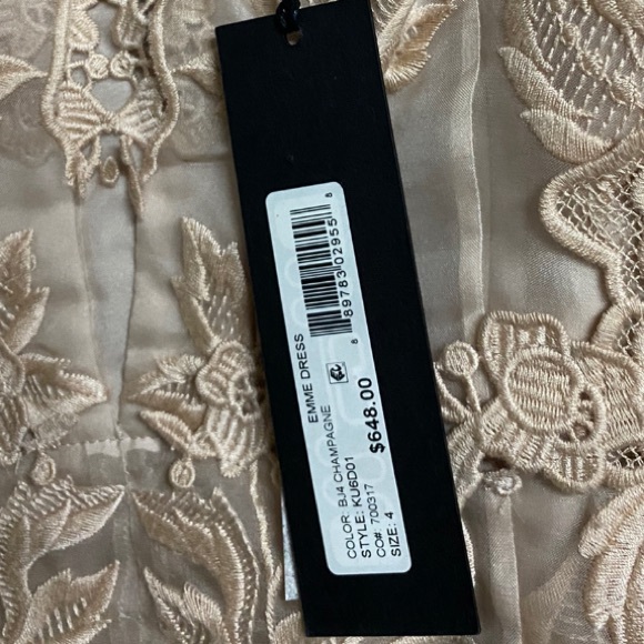 KOBI HALPERIN Cream Sleeveless Dress Size 4 - Picture 8 of 9